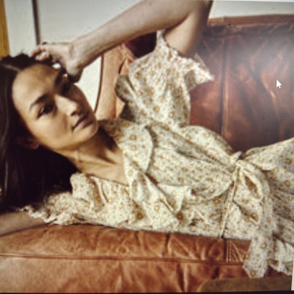 Doen Piper ramie dress in alabaster countryside calico